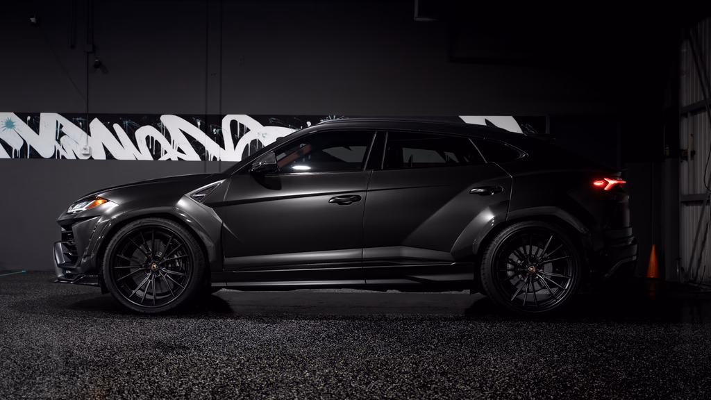 Lamborghini Urus Widebody steering wheel and dash Red interior Beverly Hills