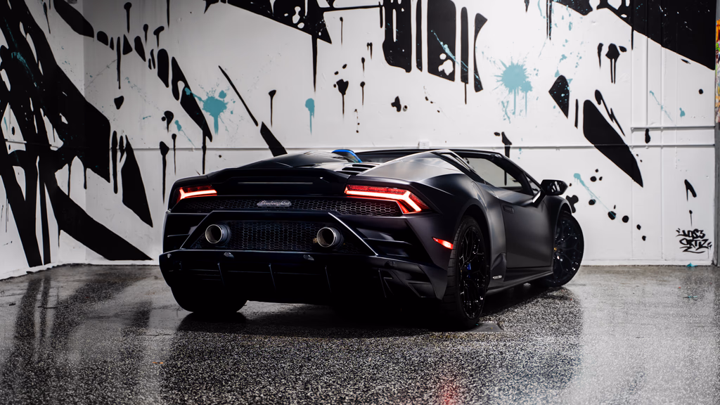 2020 Lamborghini Huracan EVO luxury interior Blue Orange County