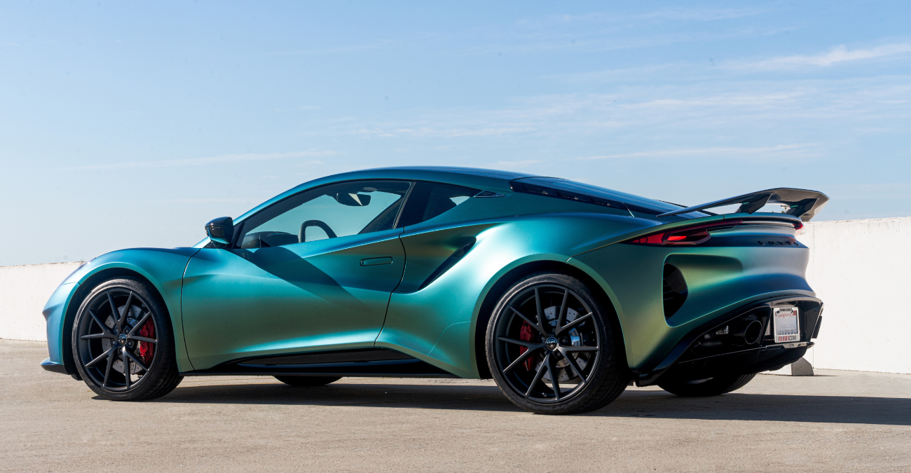 2025 Lotus Emira V6 close-up detail shot SoCal