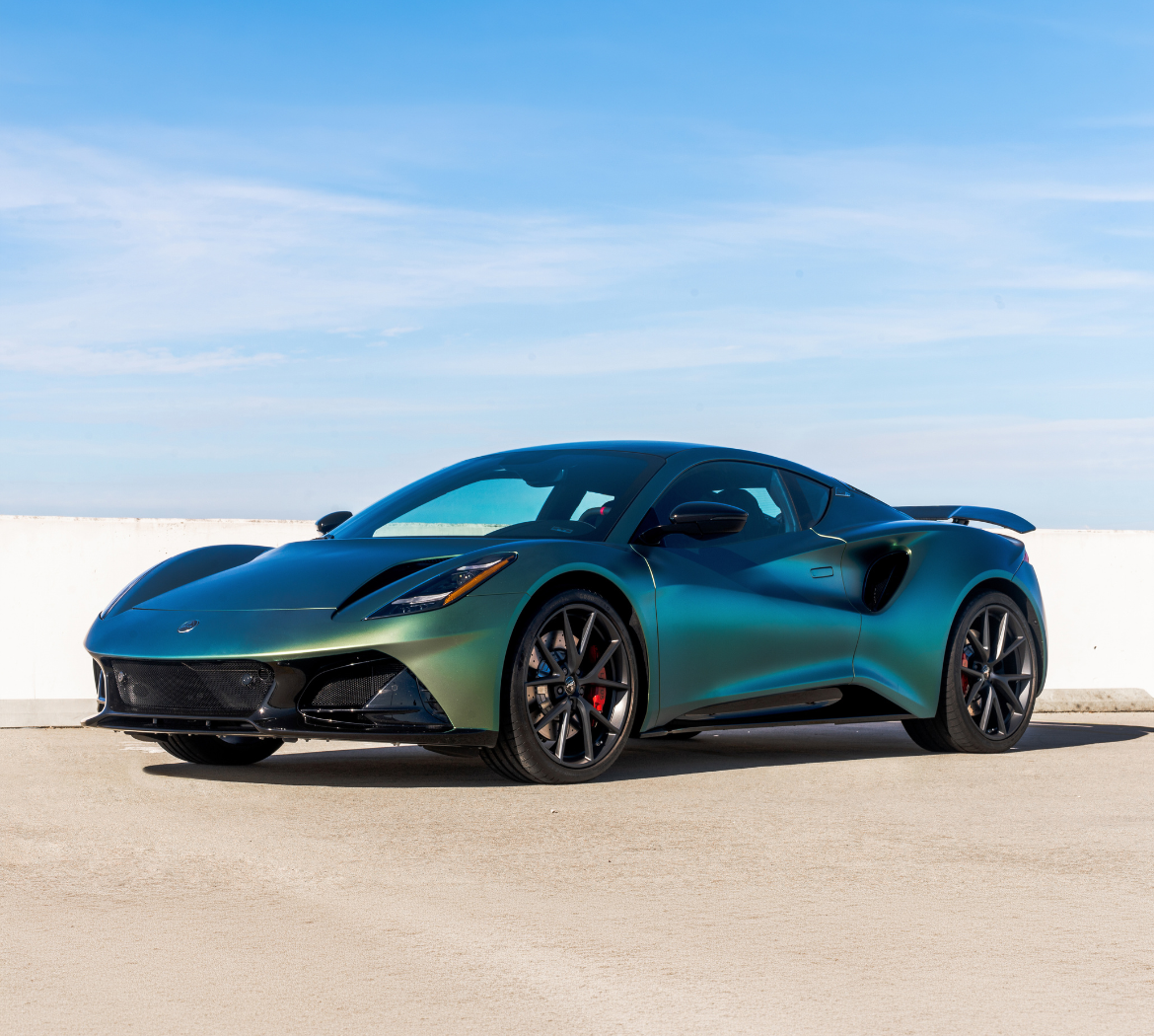 2025 Lotus Emira V6 supercar for hire in Pacific Coast Highway