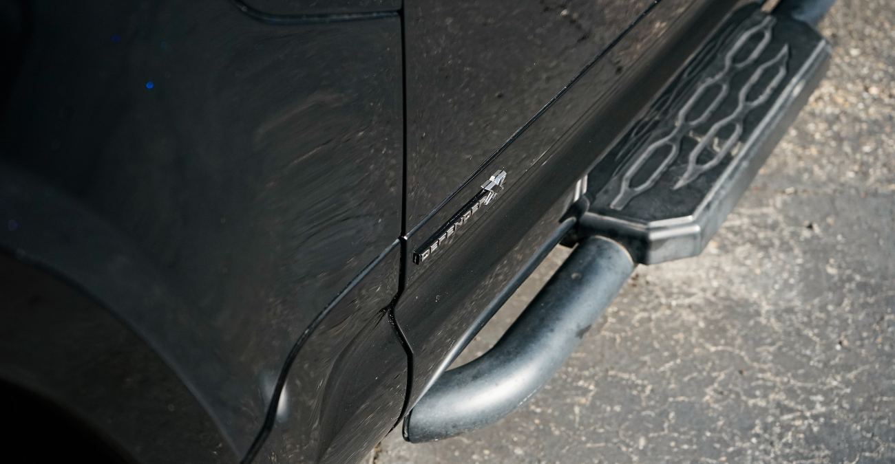 Land Rover Defender X Black brake caliper detail Irvine