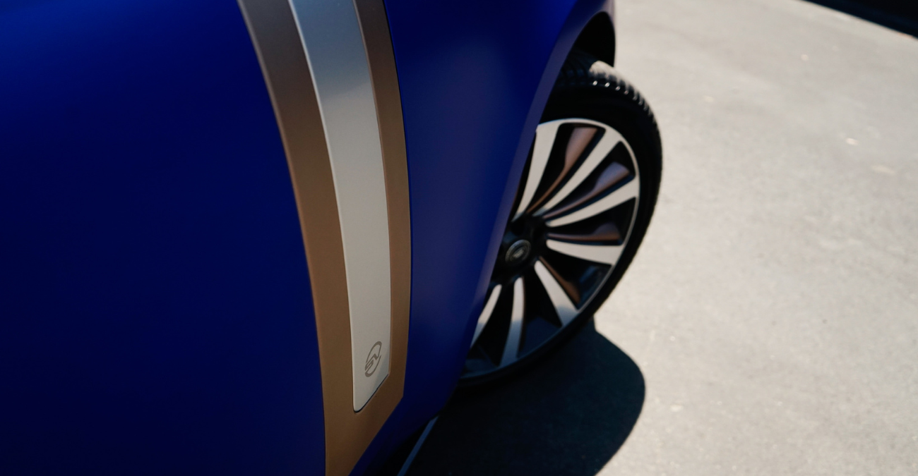 2024 Land Rover Range Rover SV headlight detail Matte Blue Beverly Hills