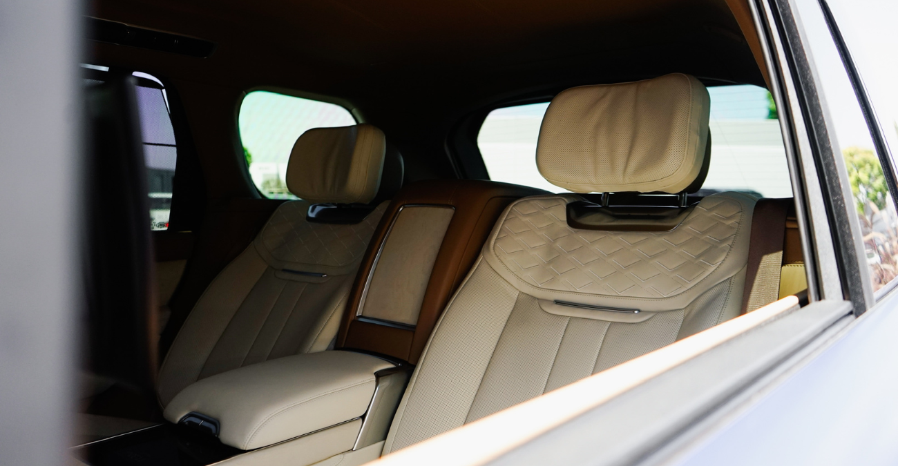 2024 Land Rover Range Rover SV interior Tan / Black luxury rental