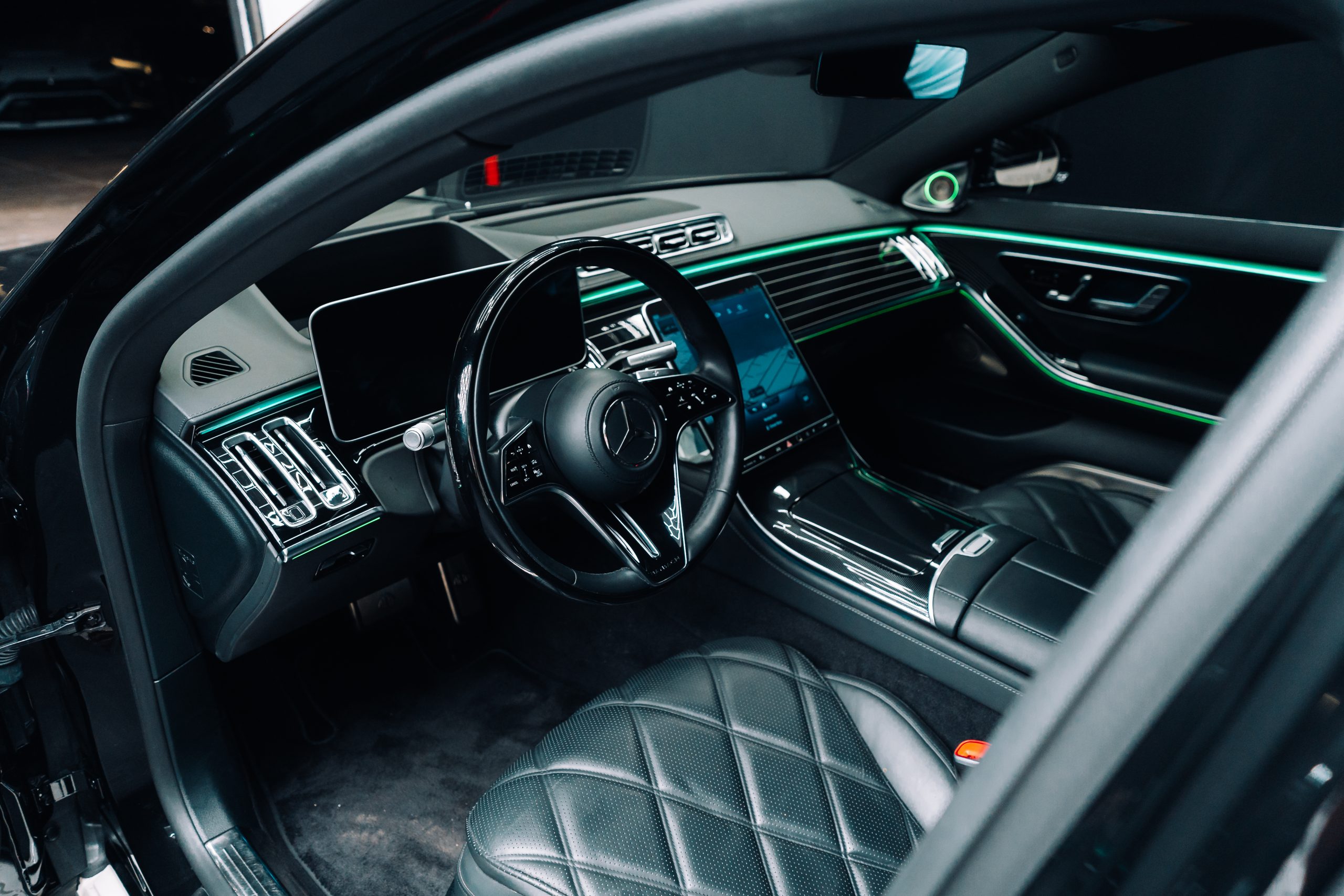 Mercedes-Benz Maybach S580 cockpit dashboard exotic car rental Orange County