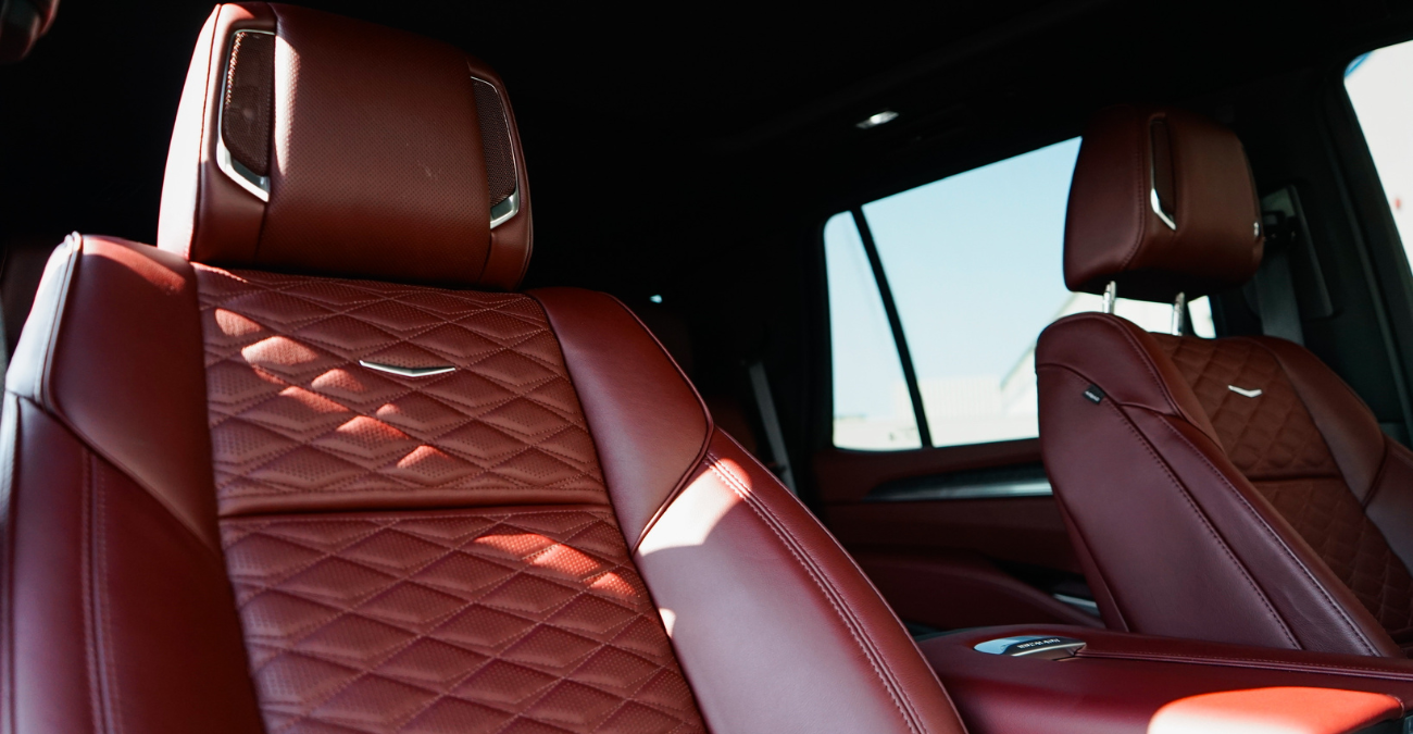 Cadillac Escalade ESV Black interior cabin Southern California