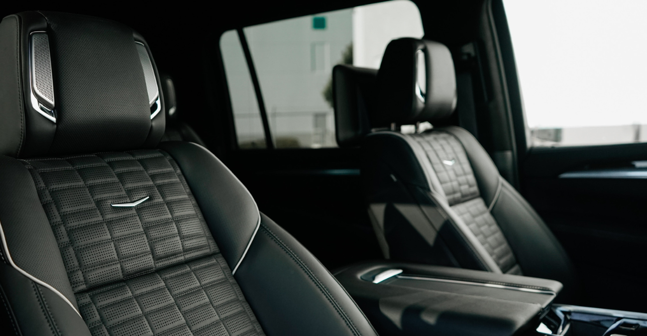 Cadillac Escalade ESV Executive cockpit dashboard exotic car rental SoCal