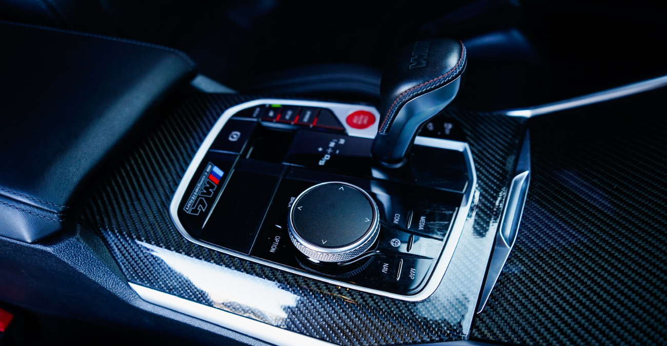 BMW M4 Competition Black interior cabin Newport Beach rental