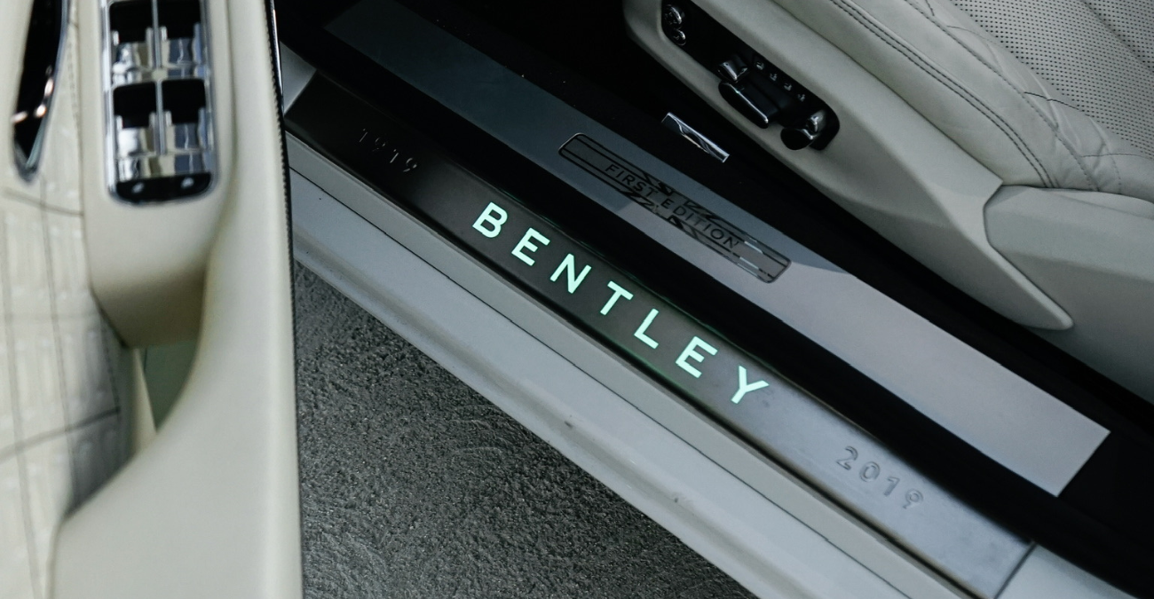 Bentley Continental GTC First Edition White rear angle sports car Beverly Hills rental