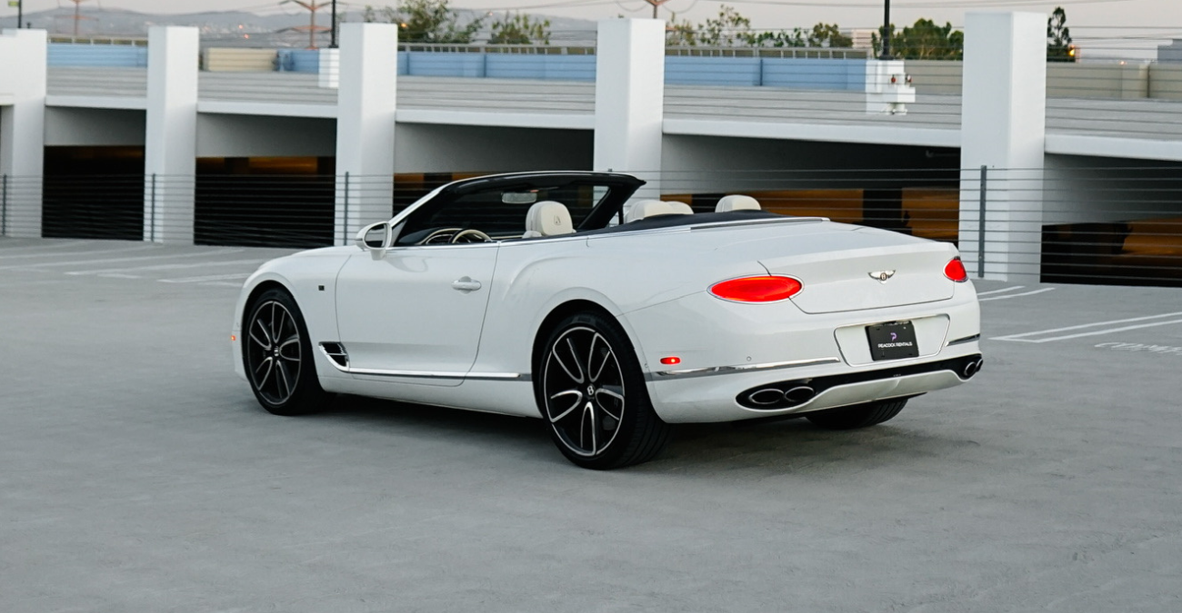 Bentley Continental GTC First Edition White rear quarter view Los Angeles