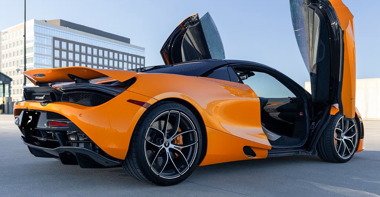 2020 McLaren 720S Spider Performance wheel detail luxury vehicle Los Angeles