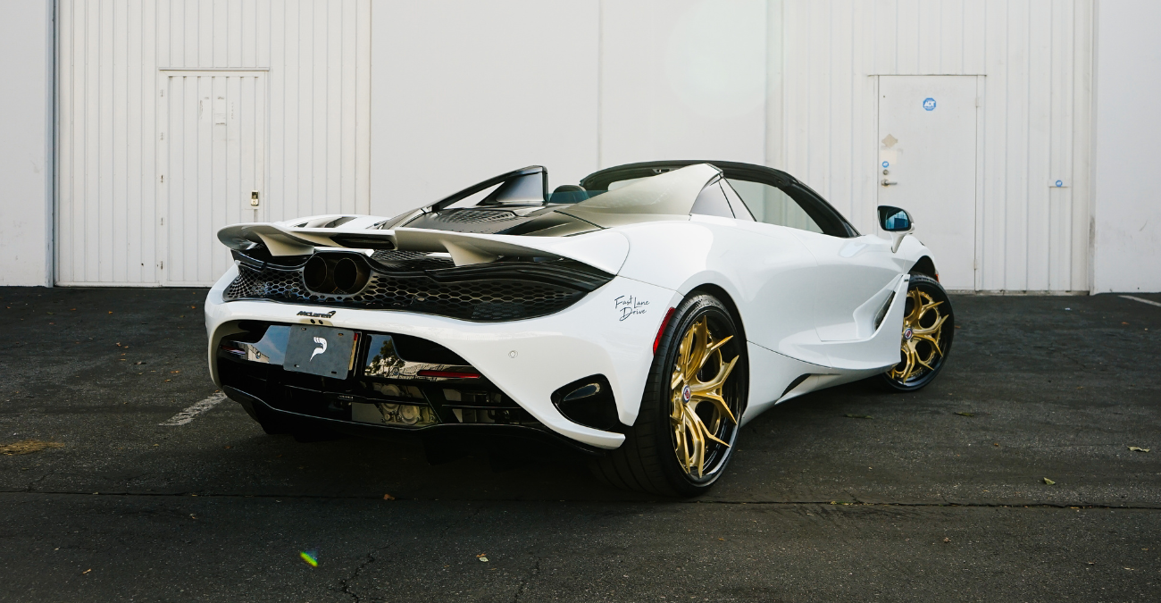 2024 McLaren 750S Spyder White supercar Beverly Hills