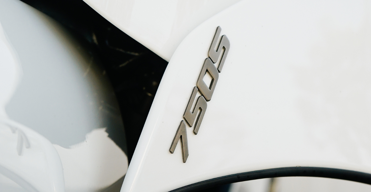 McLaren 750S Spyder White brake caliper detail SoCal