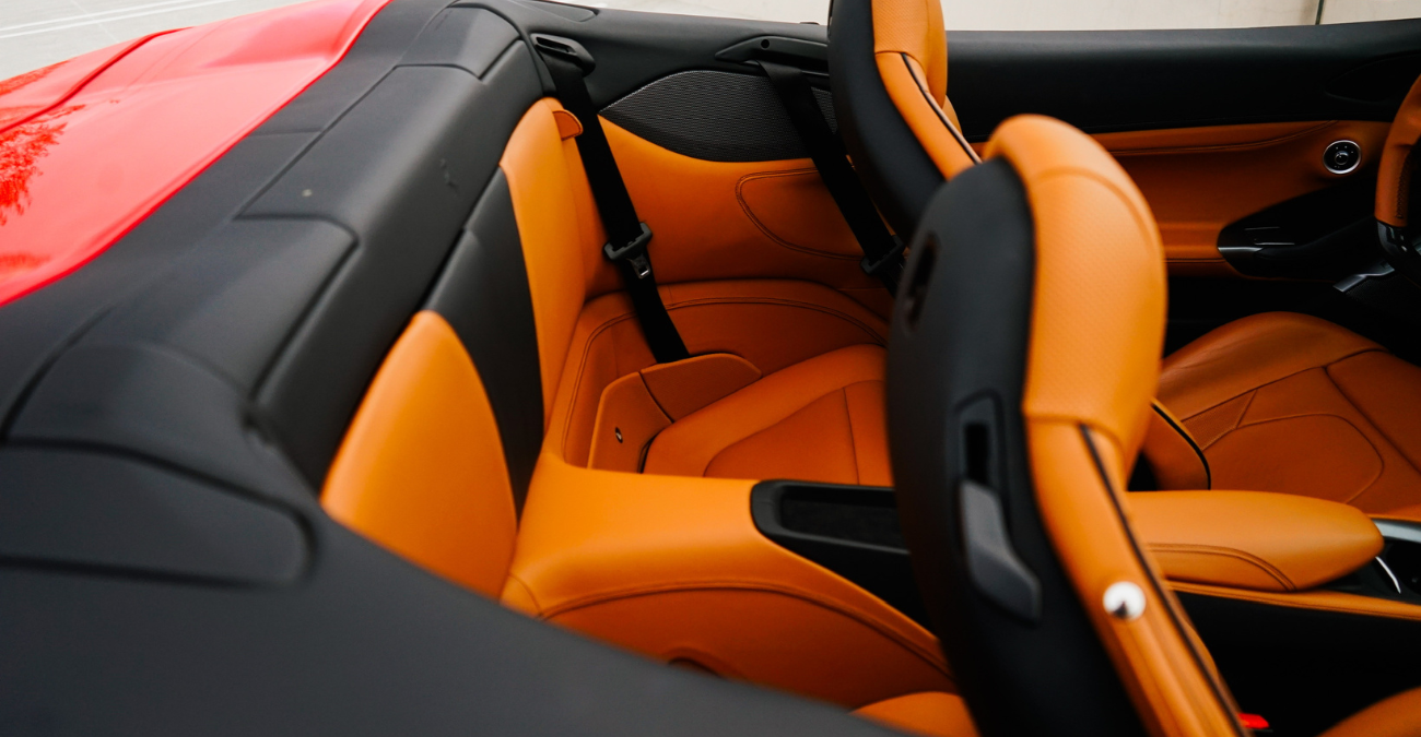 Ferrari Portofino Ferrari Red rear angle sports car Orange County rental