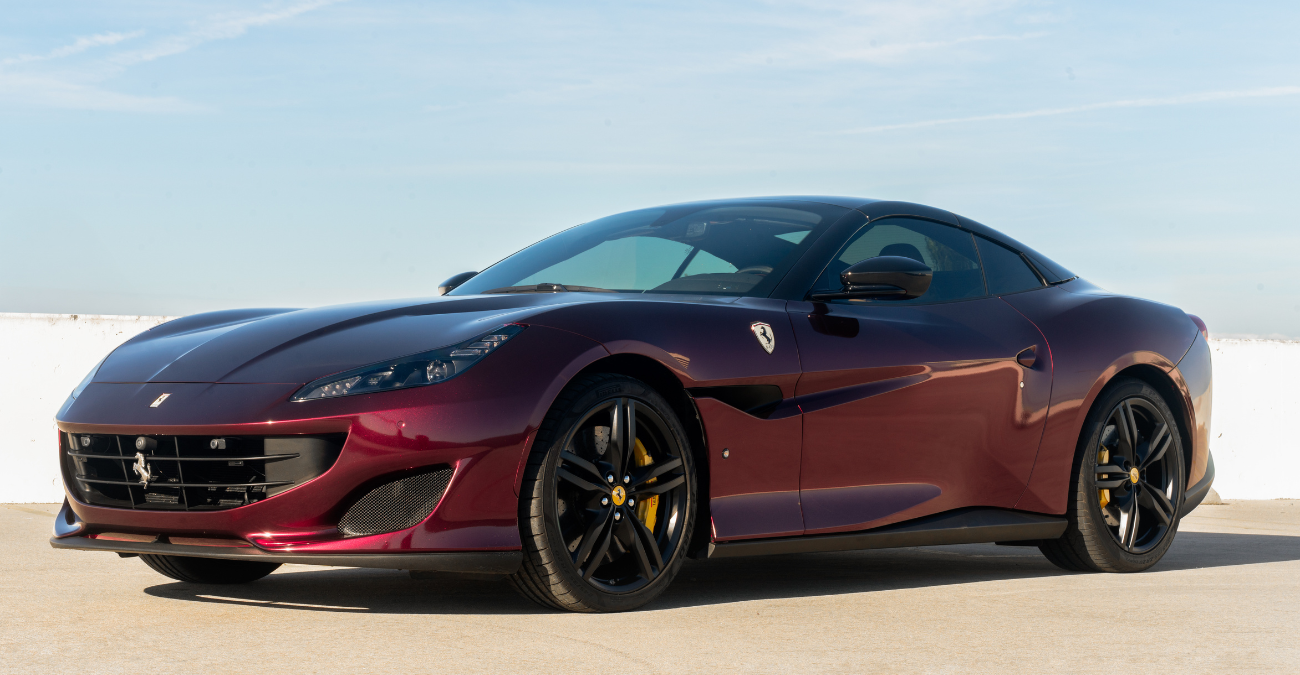 Ferrari Portofino rear view Ferrari Red sports car San Diego