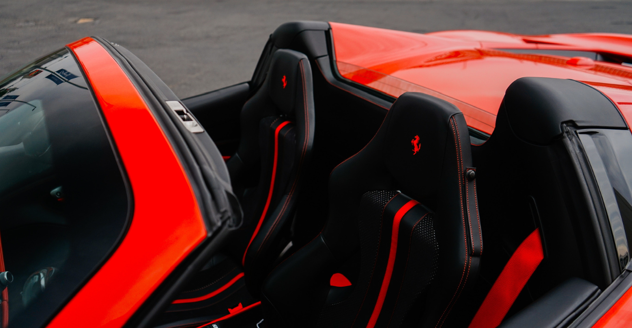 2021 Ferrari F8 Spider exterior Red Southern California rental