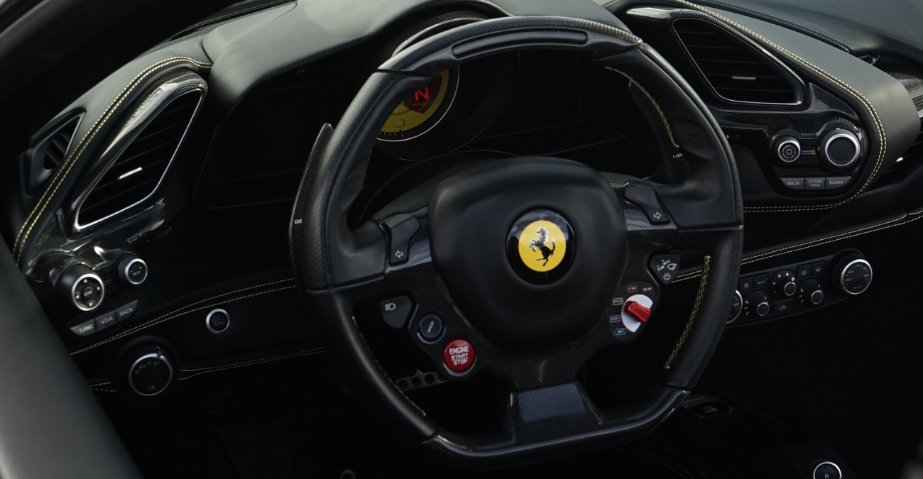 Grigio Scuro Ferrari 488 Spider front quarter angle Newport Beach