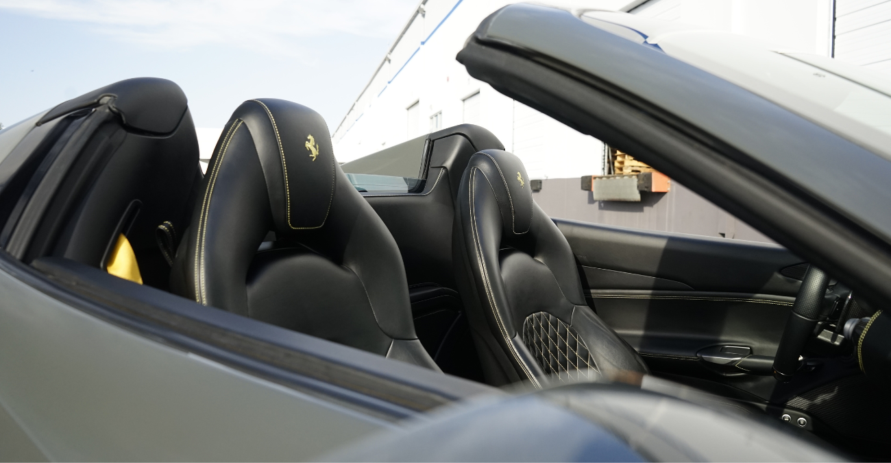 2017 Ferrari 488 Spider driver cockpit Black seats San Diego