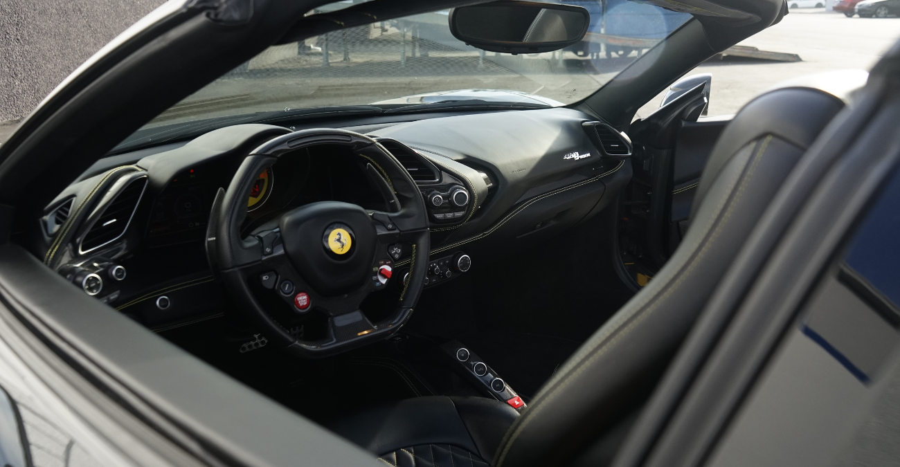 2017 Ferrari 488 Spider close-up detail shot Beverly Hills