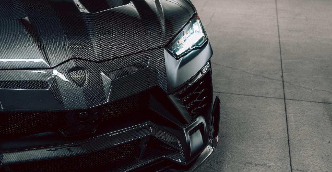 Lamborghini Urus Mansory Black rear quarter view Los Angeles