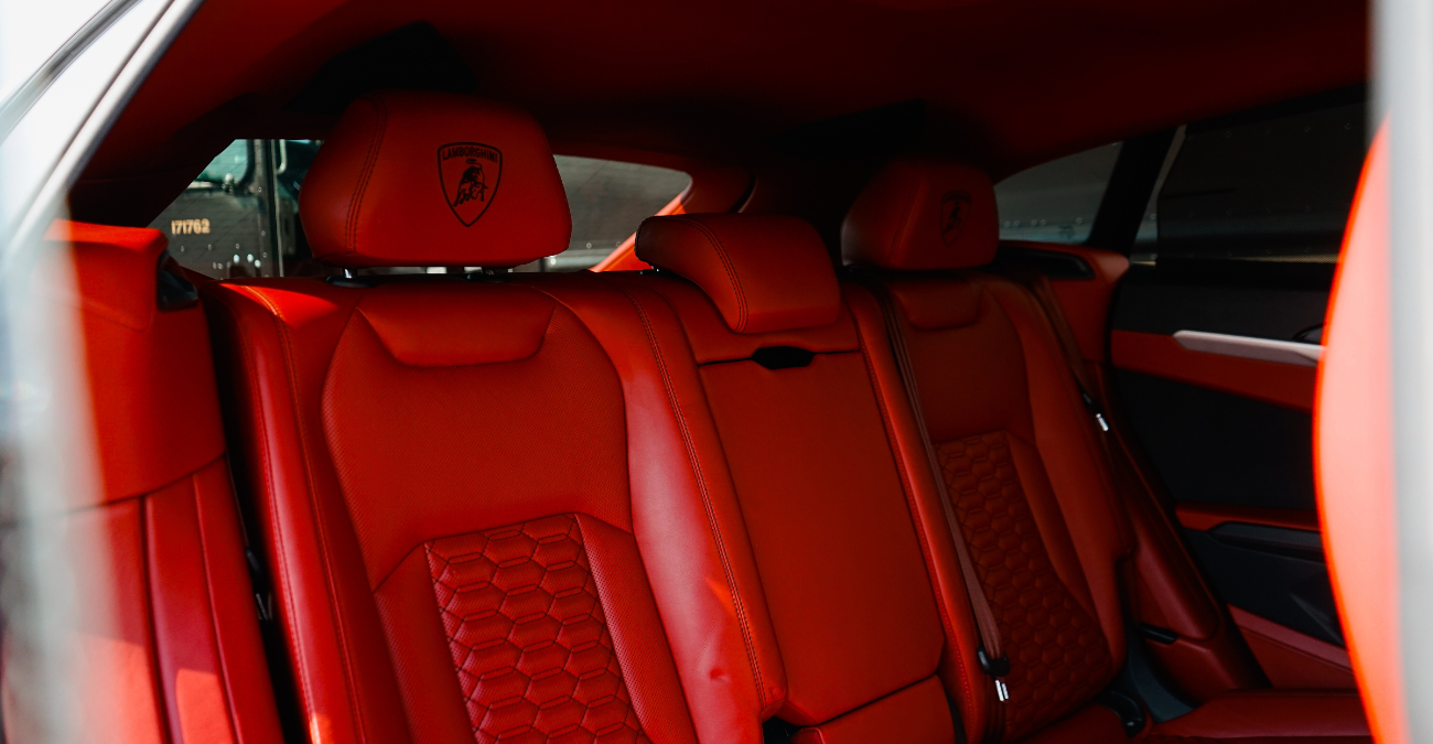 2020 Lamborghini Urus interior Red luxury rental