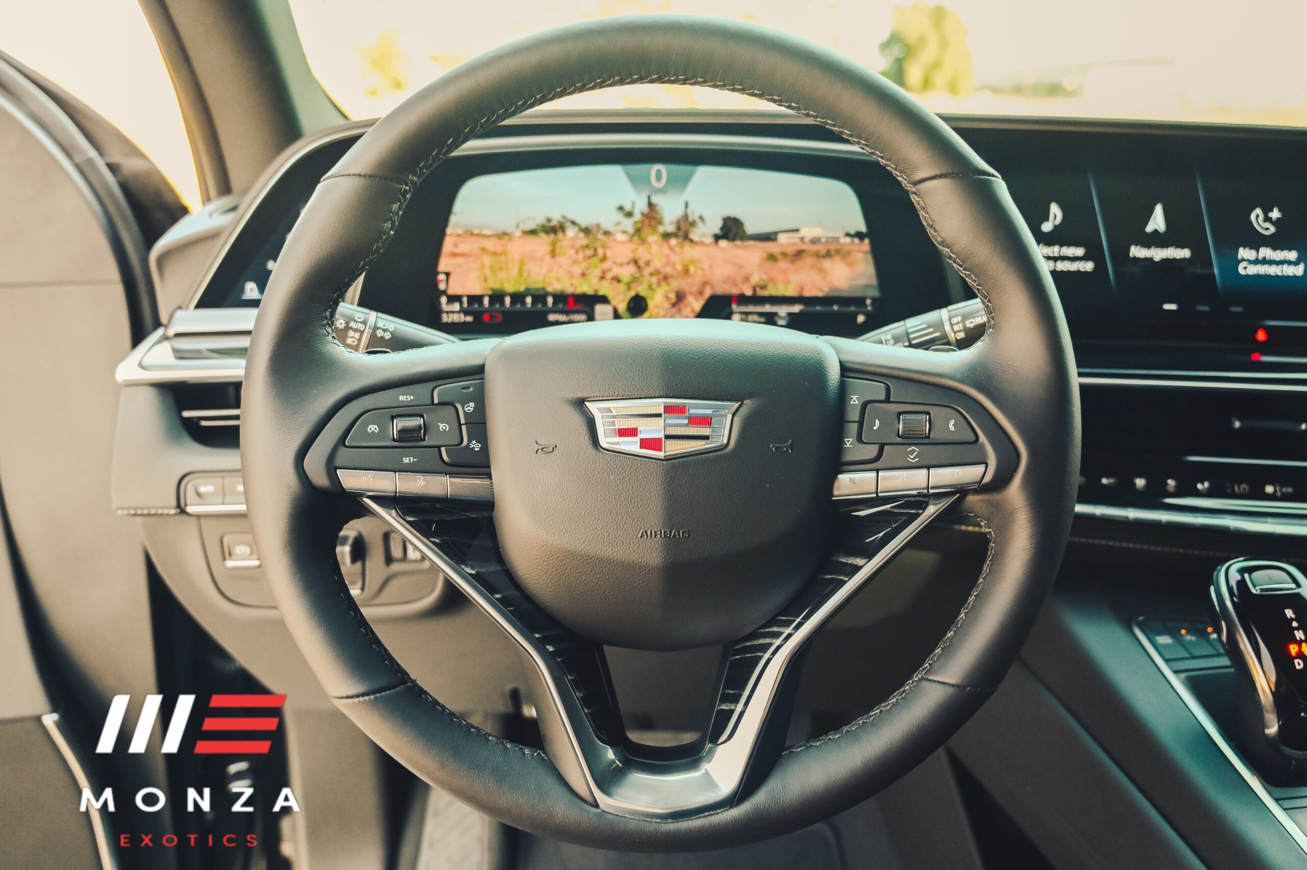 Cadillac Escalade Black trunk view luxury rental Pacific Coast Highway