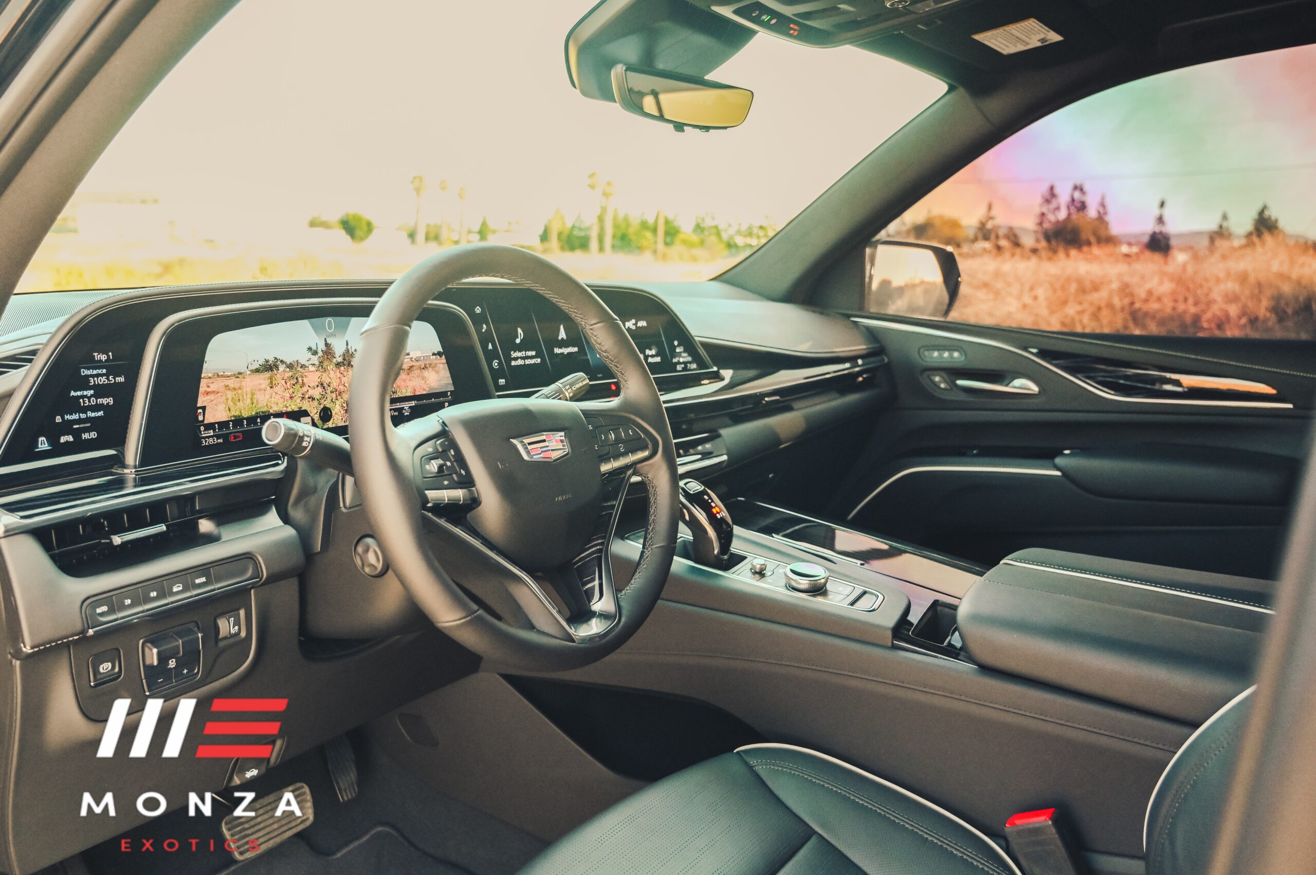 Cadillac Escalade Black rear quarter view Los Angeles