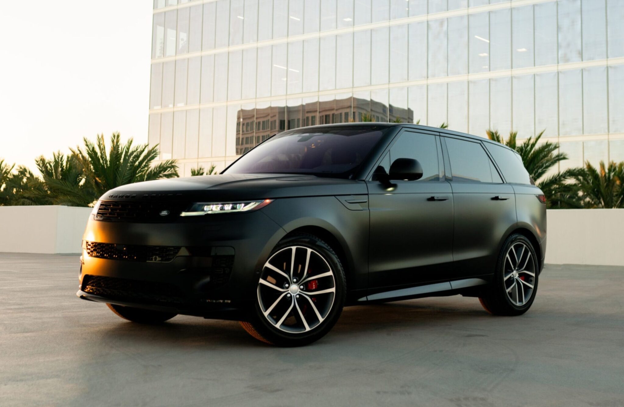 Black 2023 Land Rover Range Rover Sport luxury SUV rental SoCal