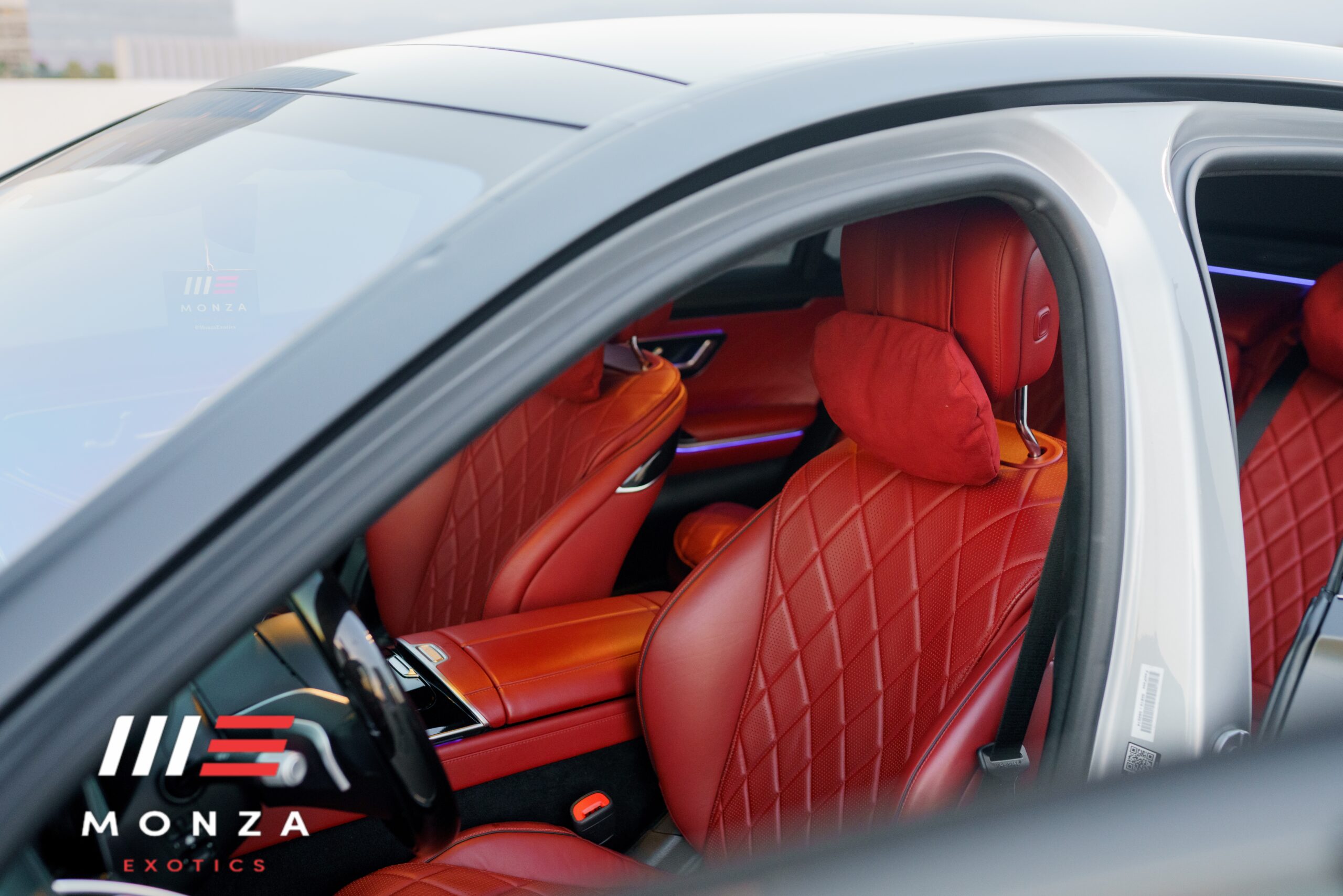 Mercedes-Benz S580 Black at dusk Orange County