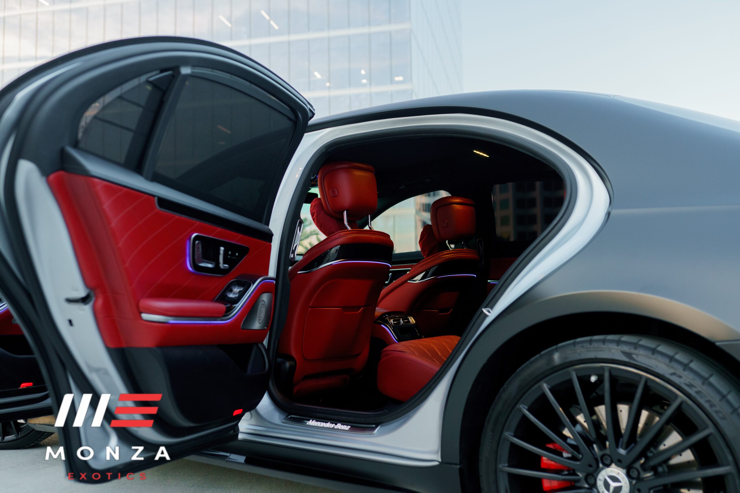 Black Mercedes-Benz S580 front quarter angle San Diego