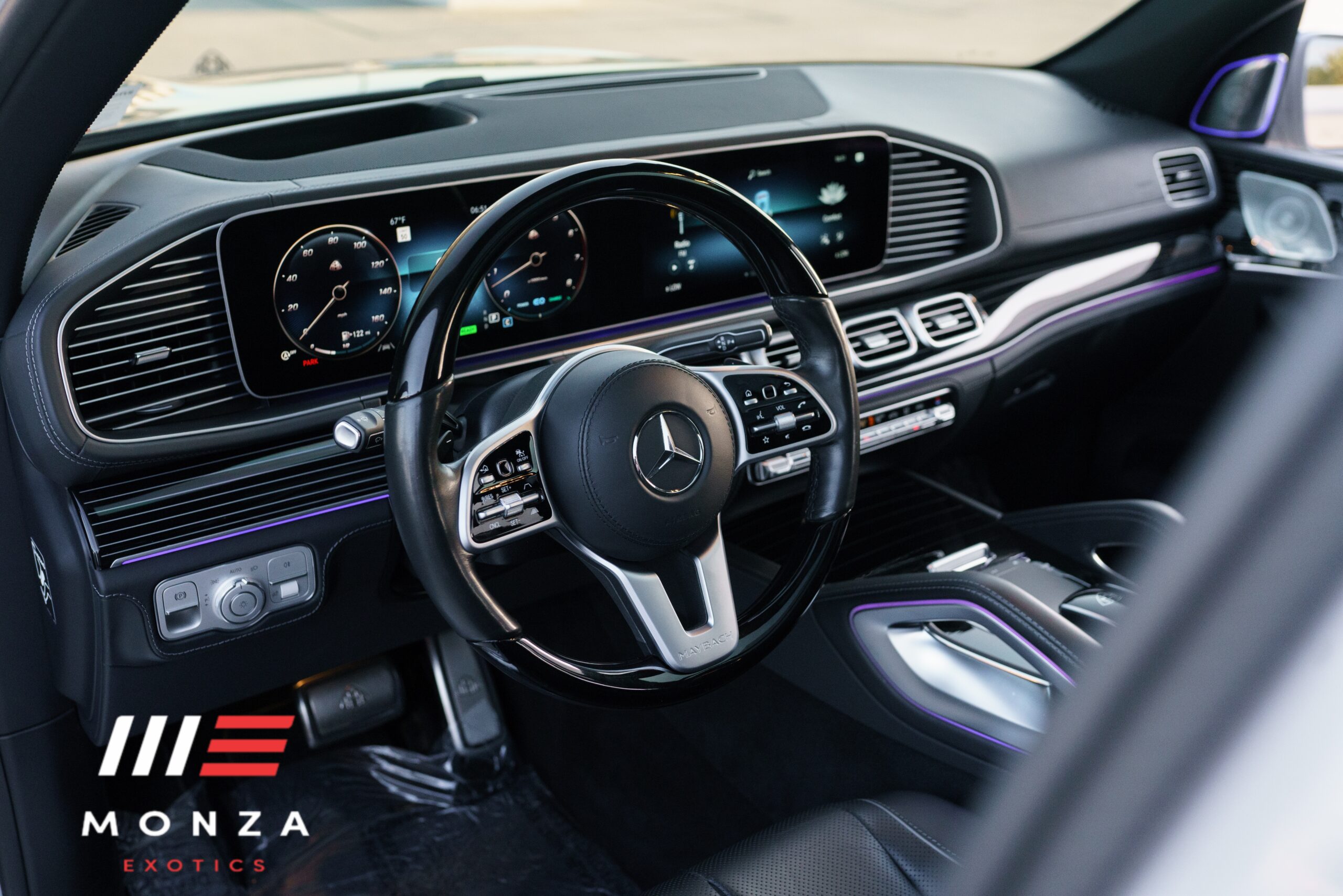 Mercedes-Benz Maybach GLS 600 Kim Kardashian Edition Grey trunk view luxury rental Pacific Coast Highway