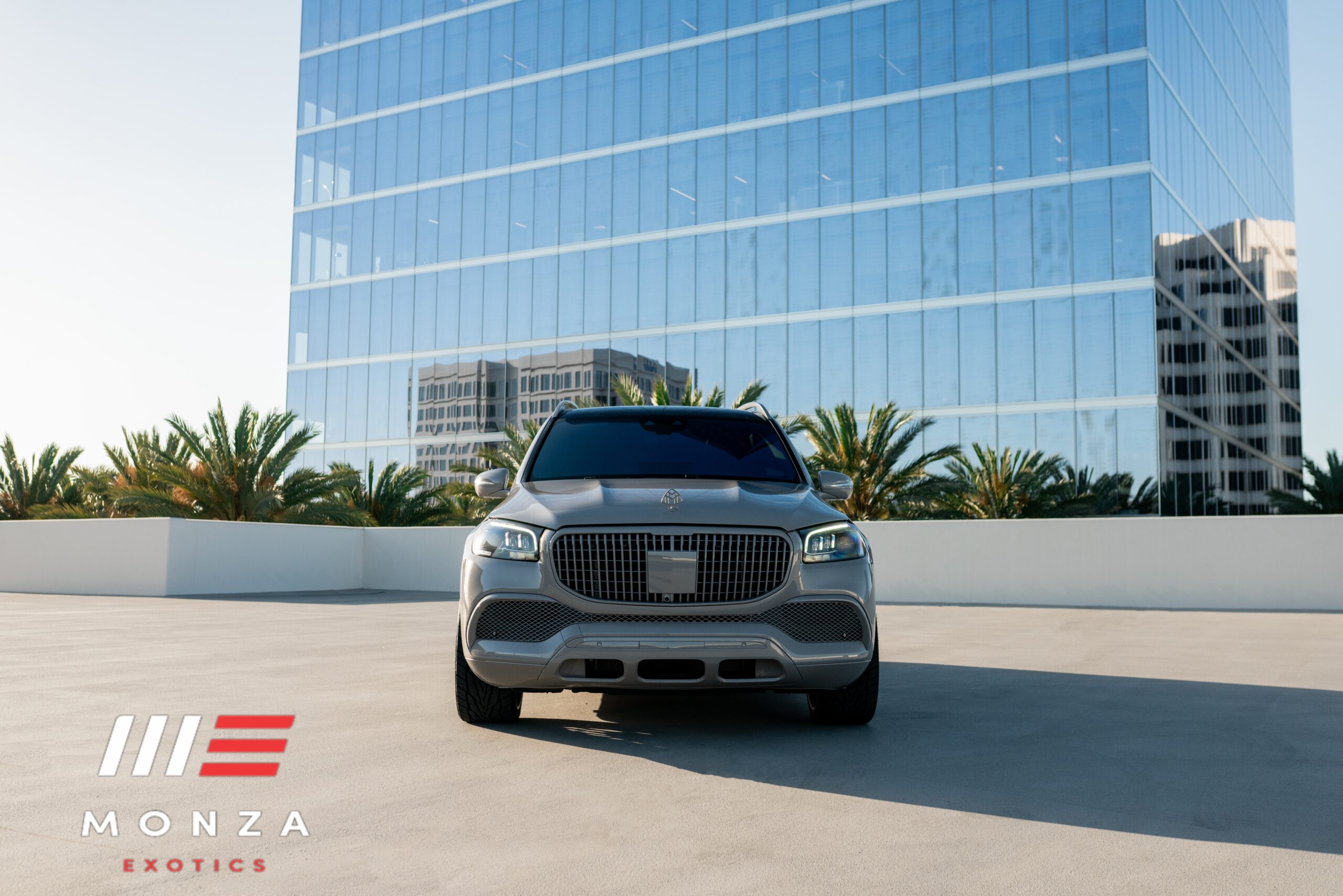 Mercedes-Benz Maybach GLS 600 Kim Kardashian Edition Grey rear angle luxury SUV Pacific Coast Highway