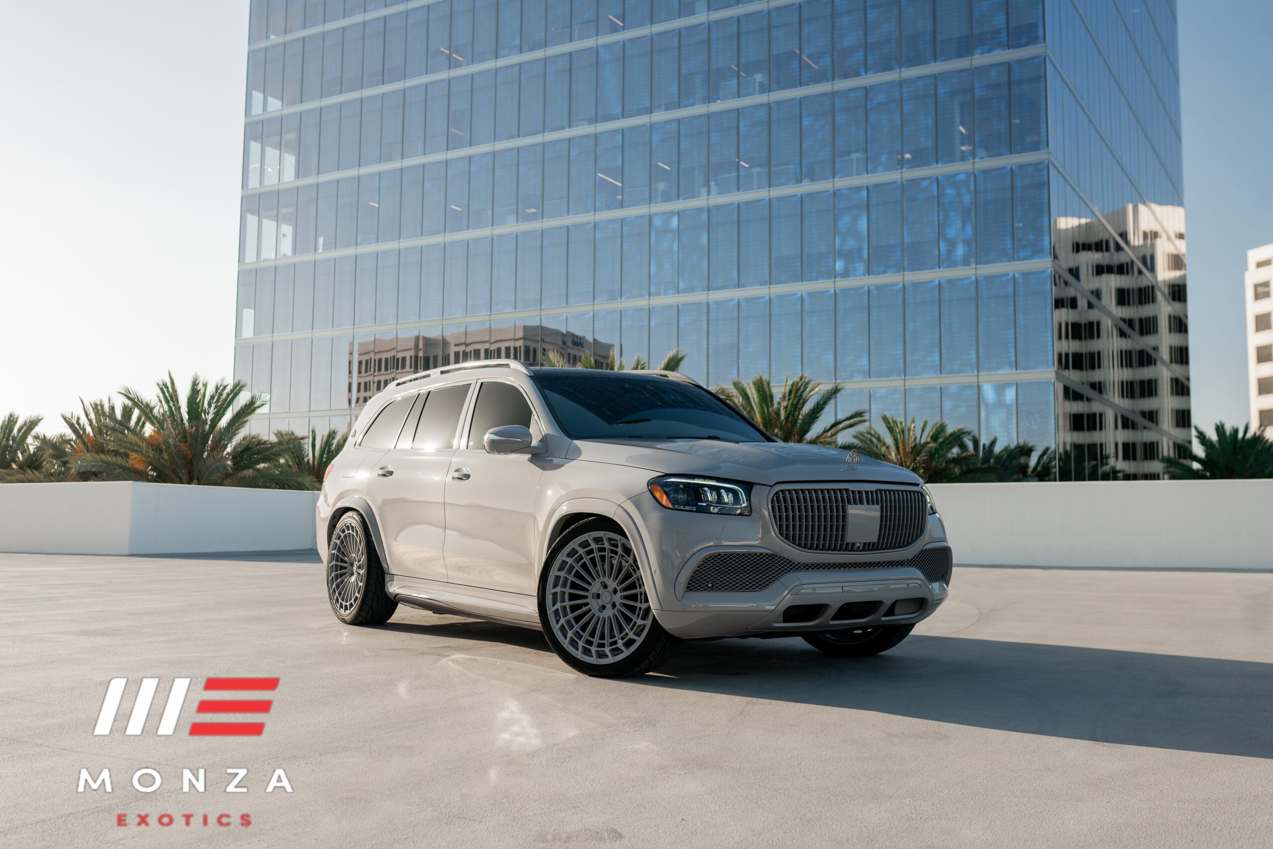 2024 Mercedes-Benz Maybach GLS 600 Kim Kardashian Edition front three-quarter Grey SoCal exotic rental