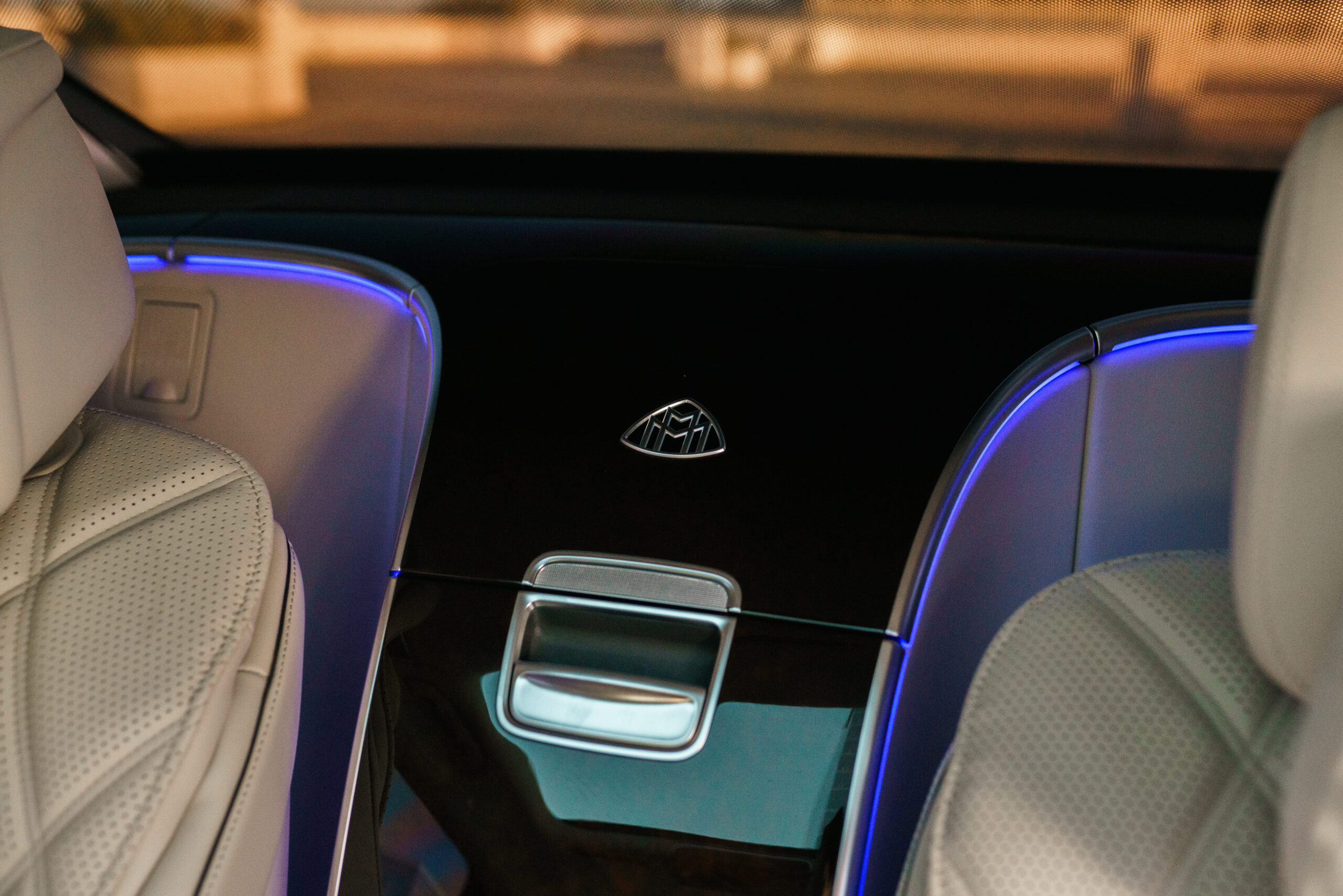 2024 Mercedes-Benz Maybach S580 headlight detail Black Beverly Hills