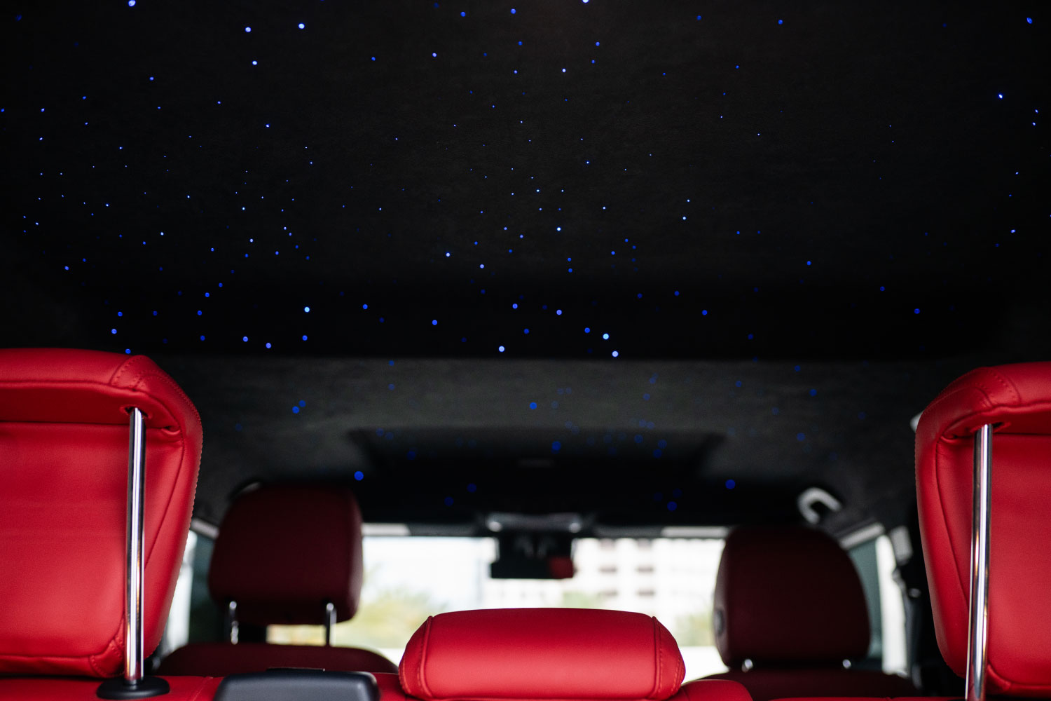 Mercedes-Benz G63 AMG Matte Gold trunk view luxury rental Pacific Coast Highway