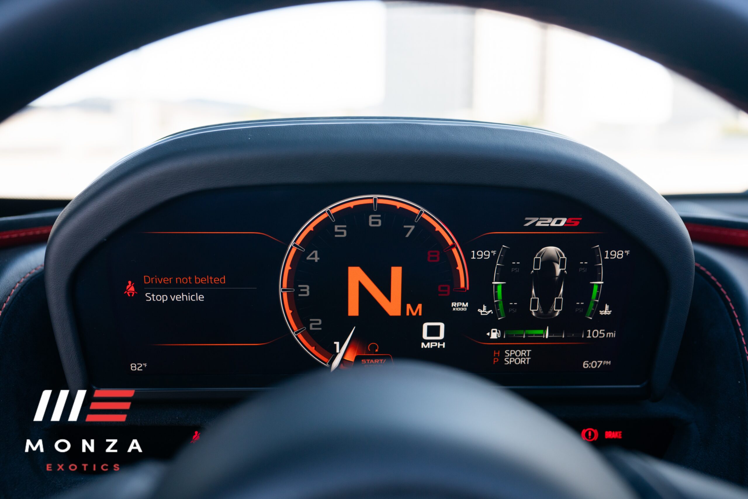 McLaren 720S Spyder White rear quarter view Los Angeles