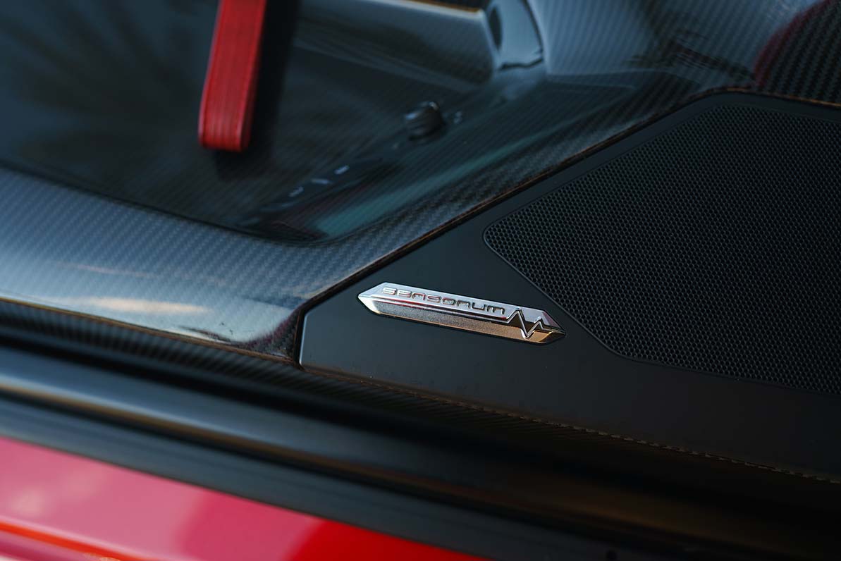 Lamborghini Aventador SV Red at dusk Orange County