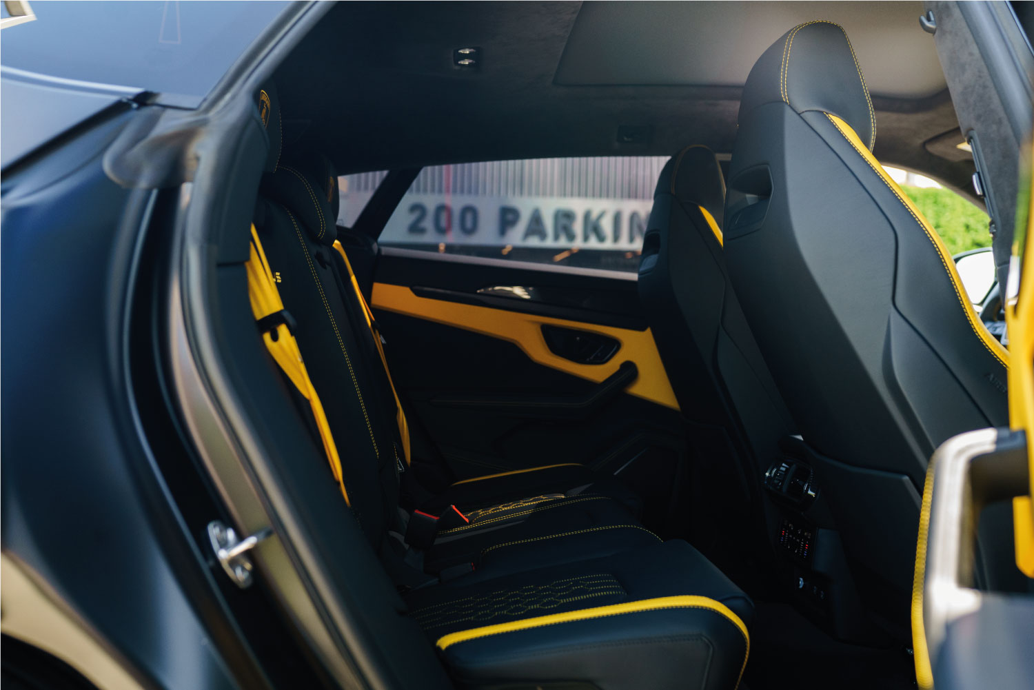 Lamborghini Urus S rear view Black luxury SUV San Diego