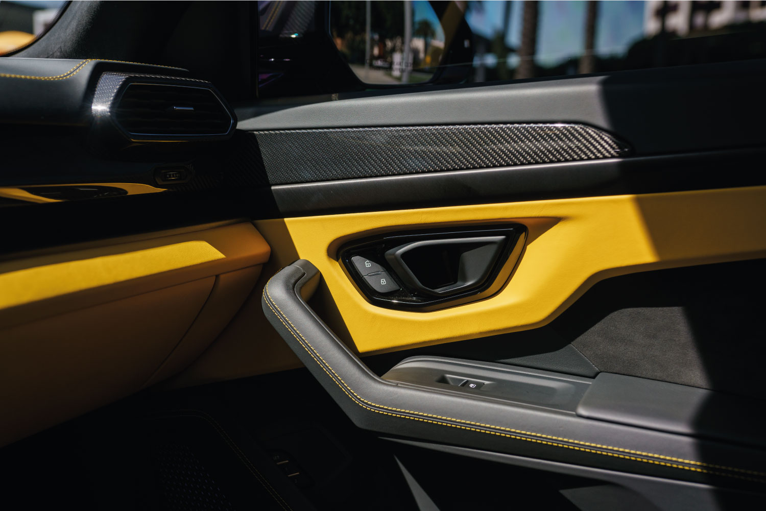 Lamborghini Urus S Black at dusk Orange County