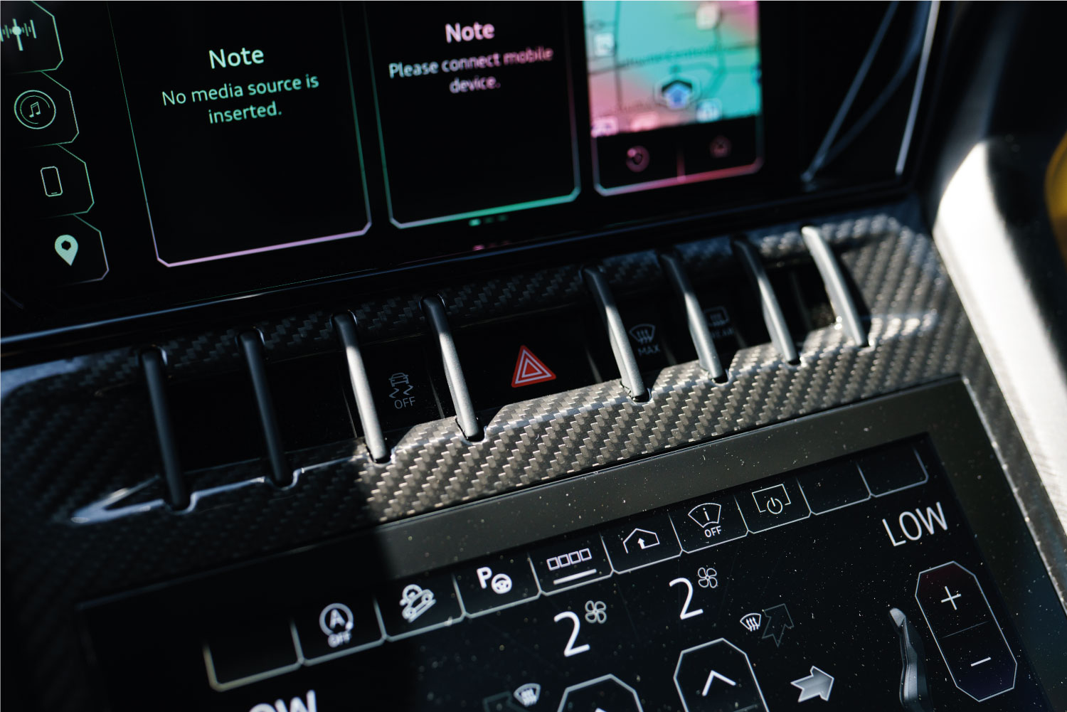 Lamborghini Urus S Black trunk view luxury rental Pacific Coast Highway