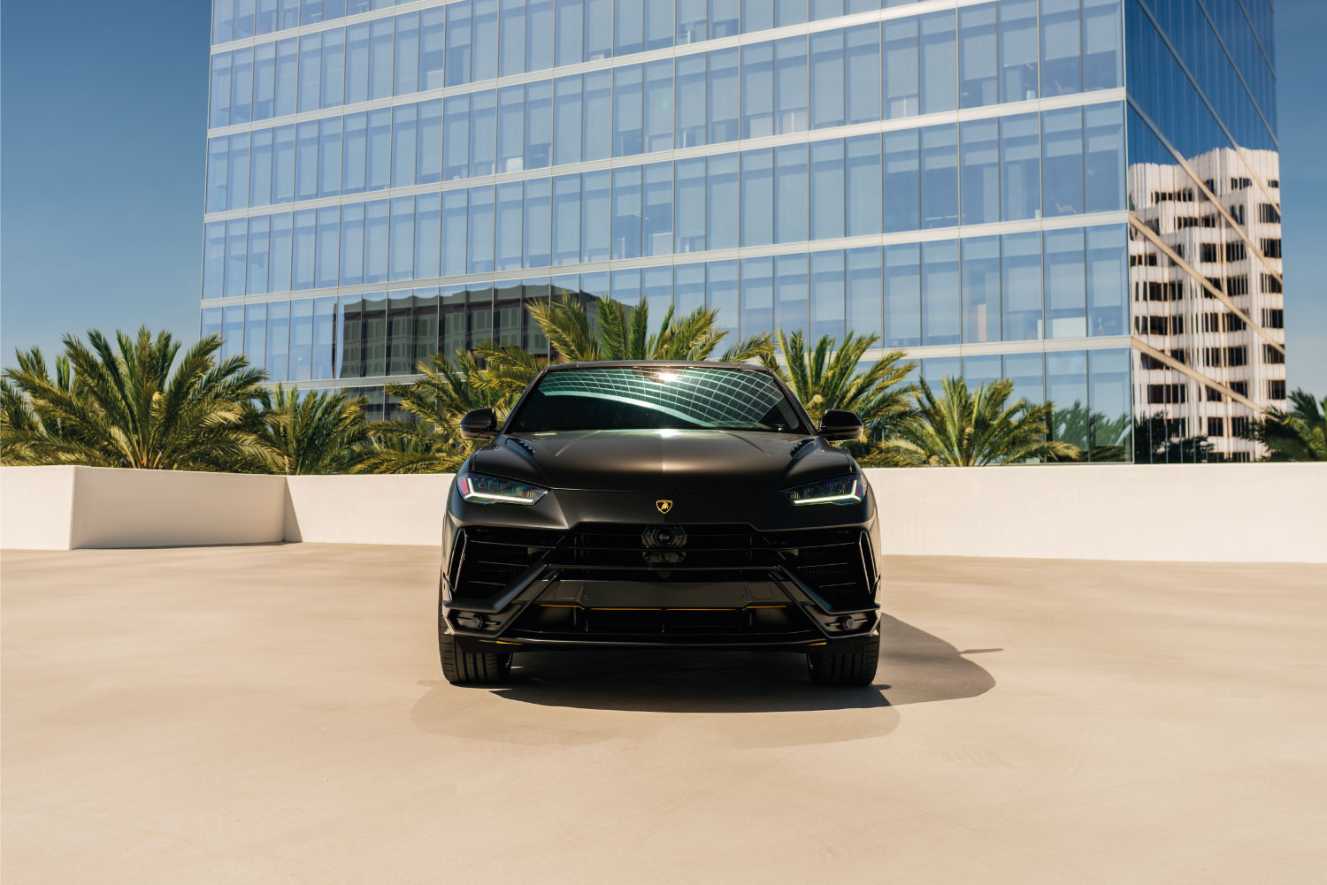 Lamborghini Urus S Black rear angle luxury SUV Beverly Hills