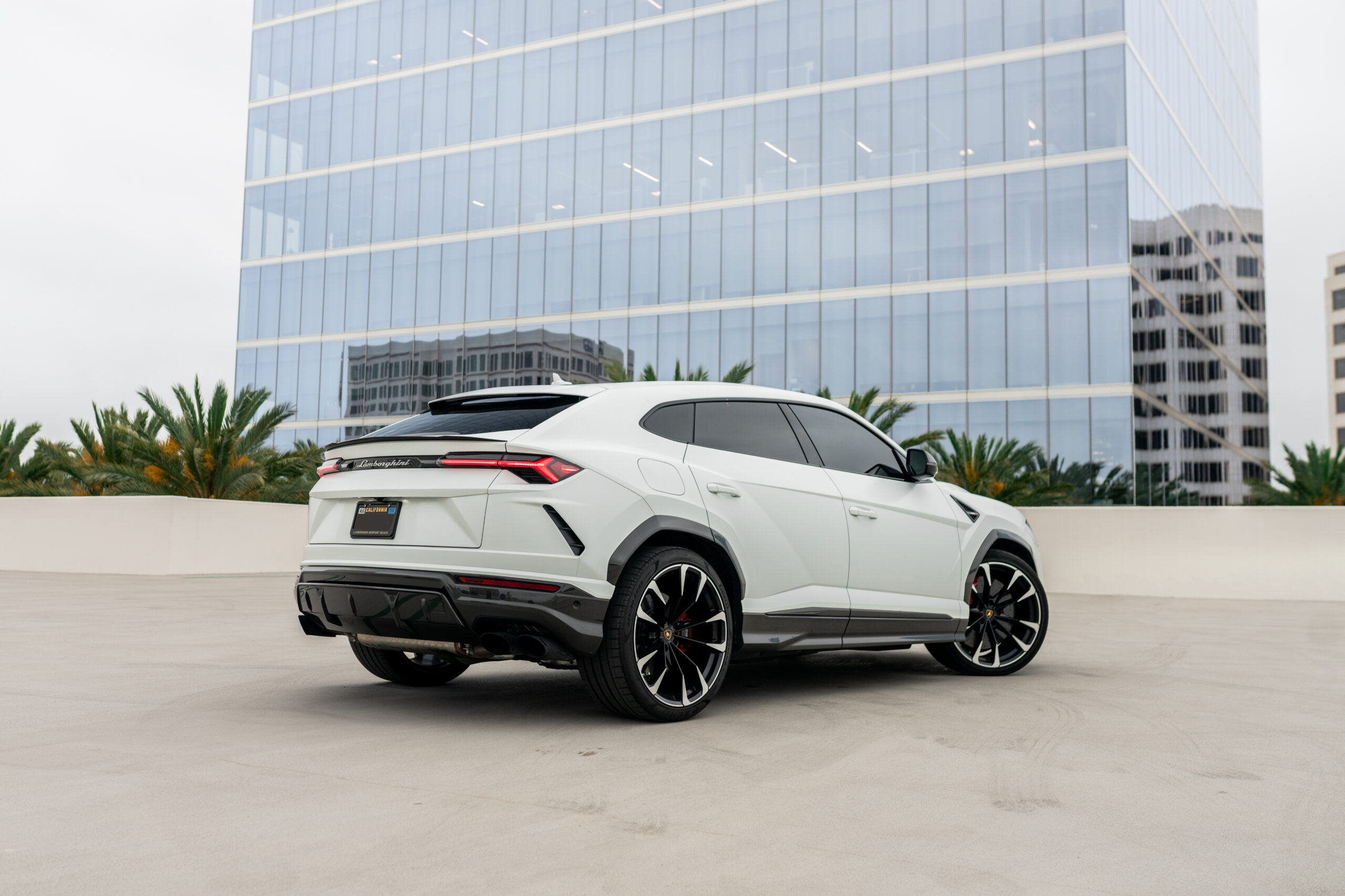 2023 Lamborghini Urus front three-quarter Matte White SoCal
