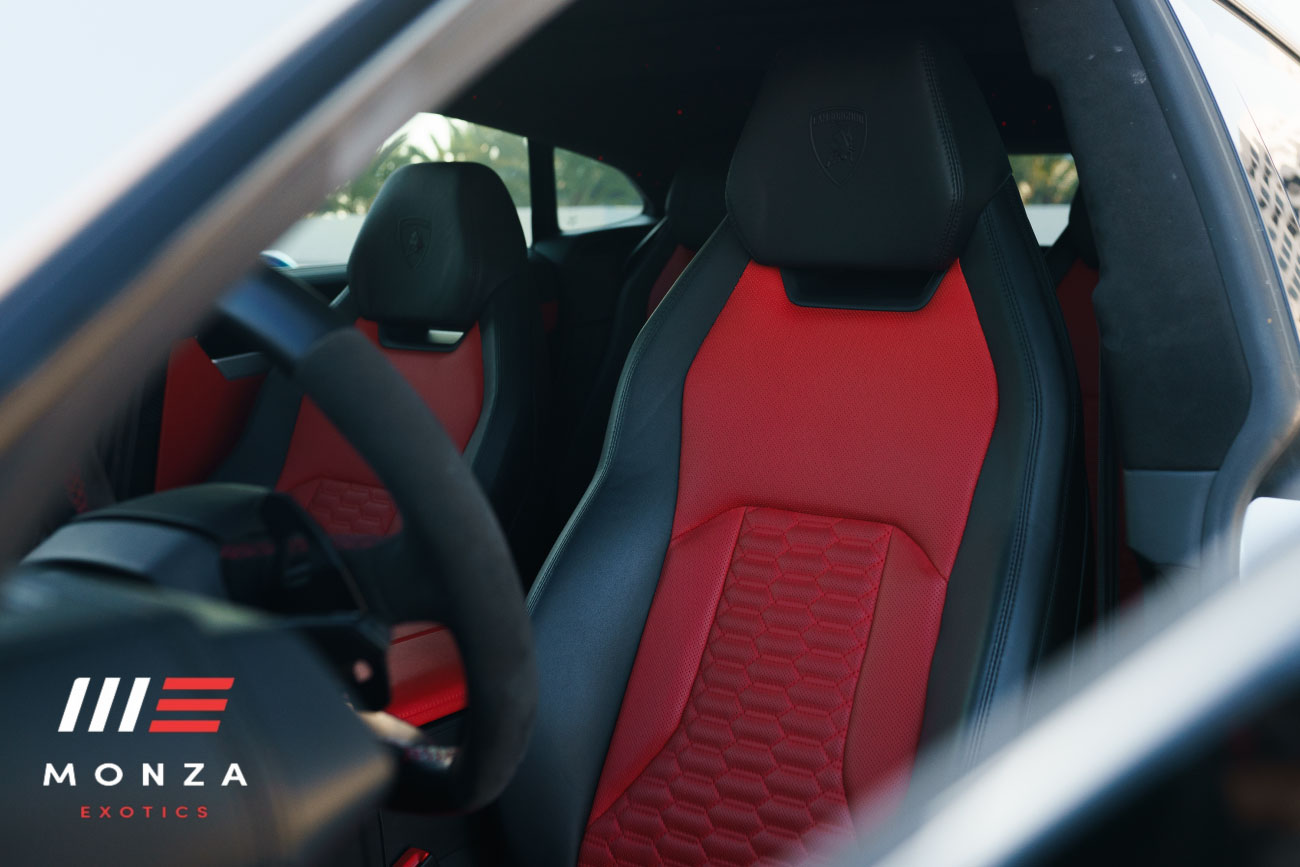 Lamborghini Urus Silver rear quarter view Los Angeles