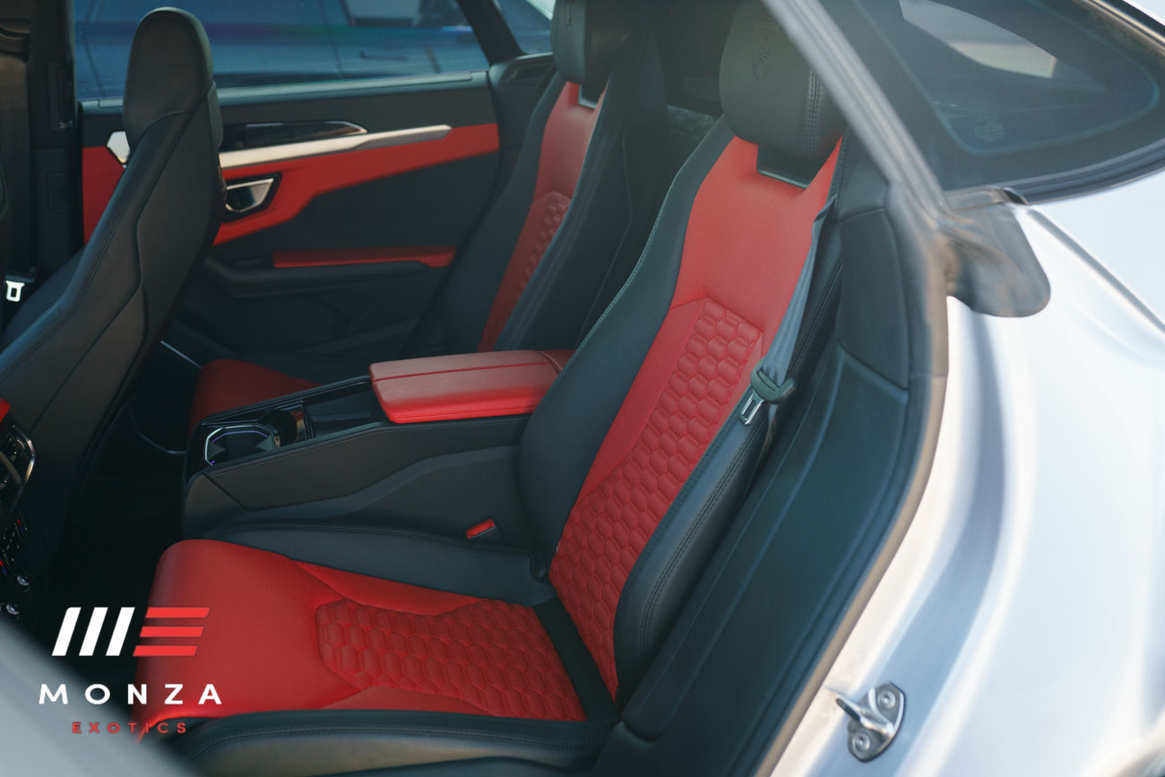 2023 Lamborghini Urus interior Black luxury rental