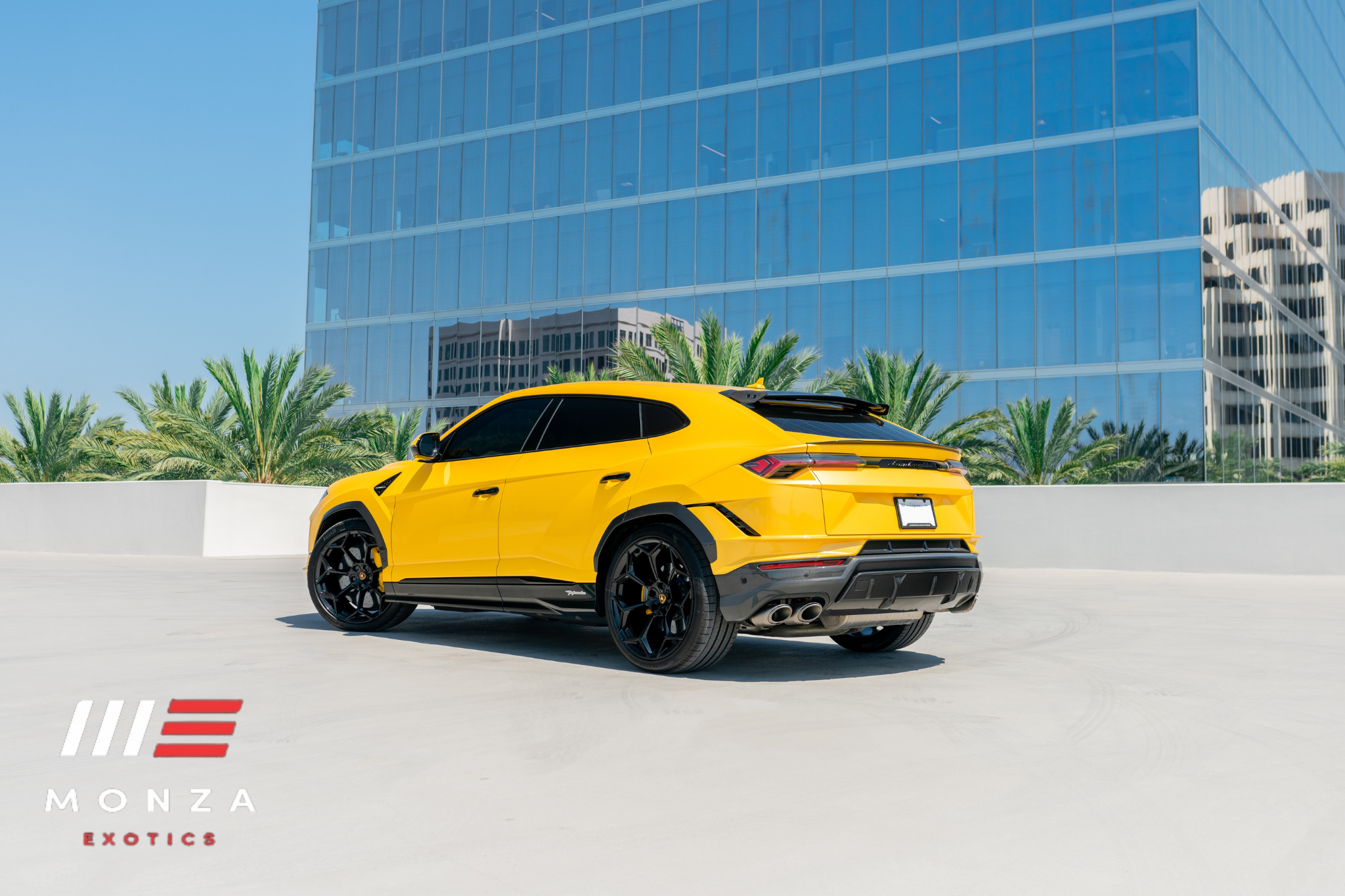 2023 Lamborghini Urus Performante headlight detail Yellow Beverly Hills exotic rental