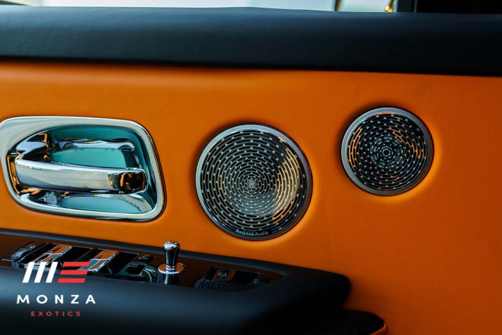 Rolls Royce Cullinan Black Badge Black at dusk Orange County exotic rental