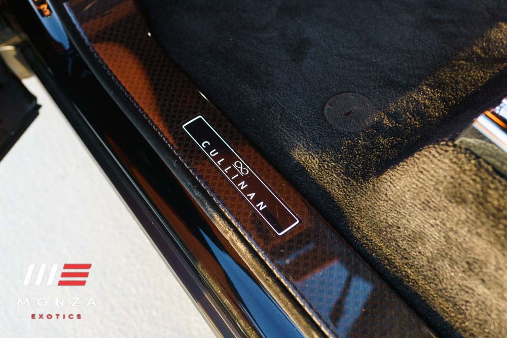 Rolls Royce Cullinan Black Badge Black close-up luxury SUV rental Newport Beach exotic rental