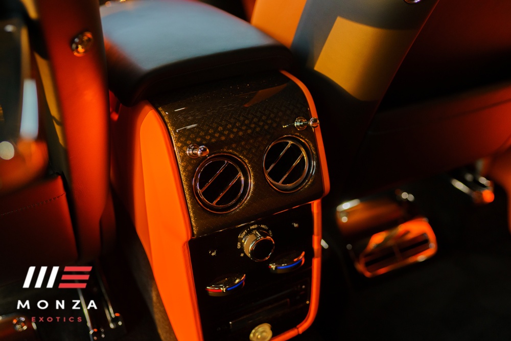 2024 Rolls Royce Cullinan Black Badge driver cockpit Orange / Black seats San Diego