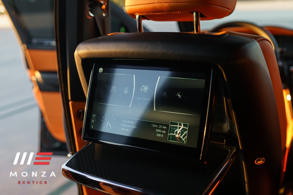 2024 Rolls Royce Cullinan Black Badge interior Orange / Black luxury rental