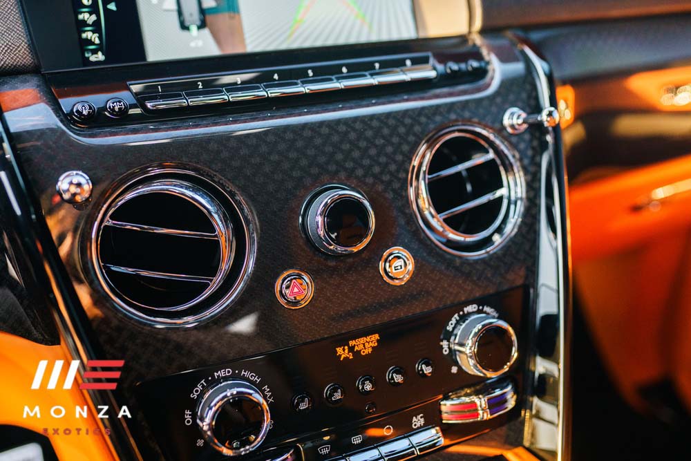 Rolls Royce Cullinan Black Badge Black rear quarter view Los Angeles exotic rental