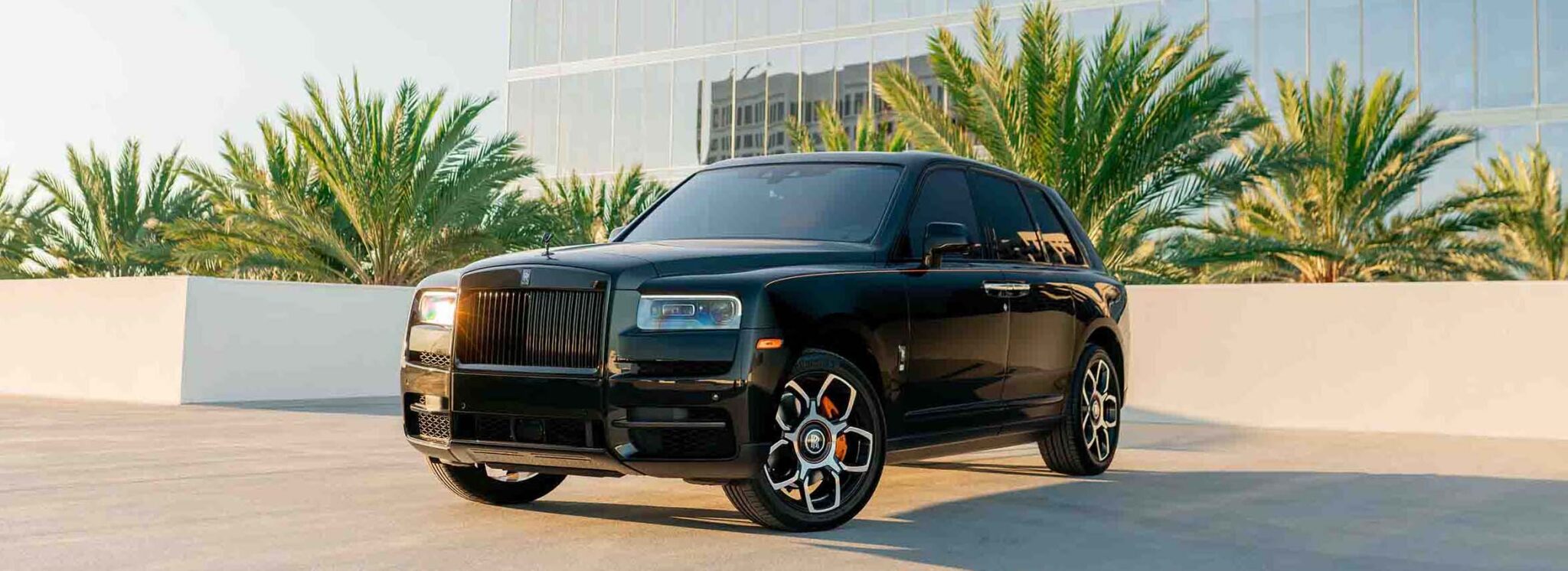2024 Rolls Royce Cullinan Black Badge luxury SUV for hire in Los Angeles